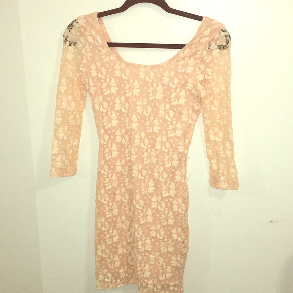Mini Salmon Floral Dress